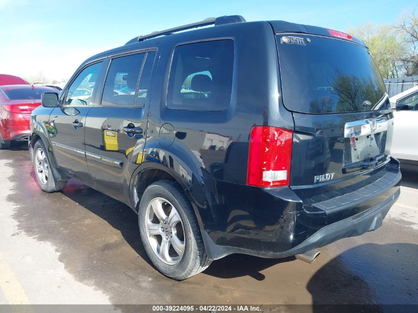 2012 Honda Pilot Ex-L VIN: 5FNYF4H57CB009549 Lot: 39224095