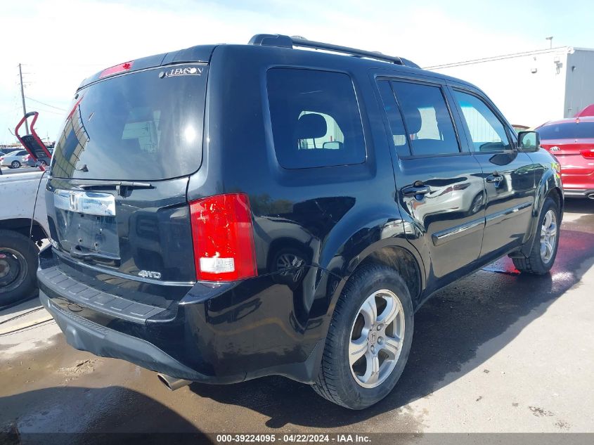 2012 Honda Pilot Ex-L VIN: 5FNYF4H57CB009549 Lot: 39224095