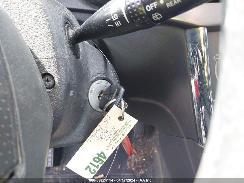 2005 Pontiac Vibe VIN: 5Y2SL63855Z442263 Lot: 39240758