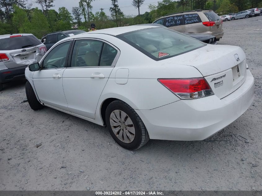 2010 Honda Accord 2.4 Lx VIN: 1HGCP2F32AA140084 Lot: 50543494