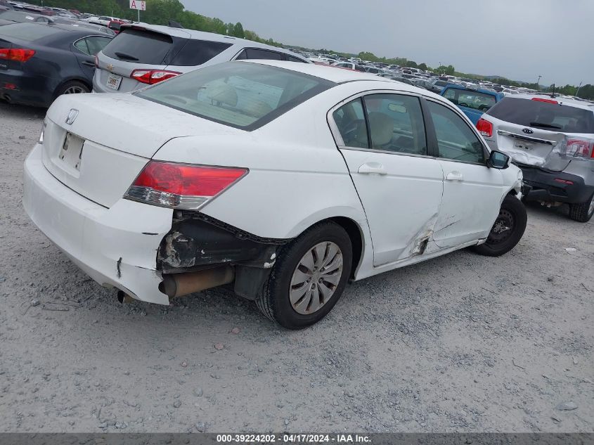 2010 Honda Accord 2.4 Lx VIN: 1HGCP2F32AA140084 Lot: 50543494