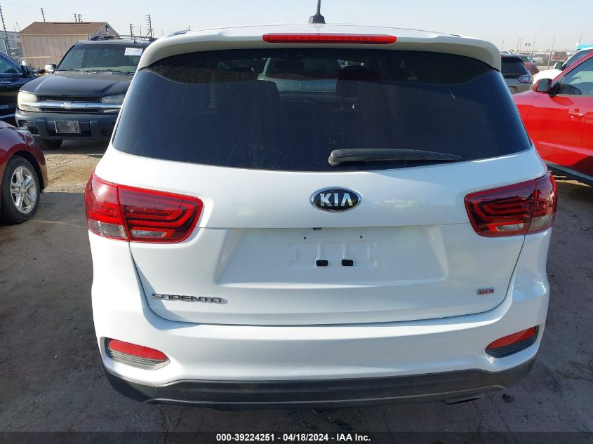 2019 Kia Sorento 2.4L Lx VIN: 5XYPG4A38KG567127 Lot: 39306024