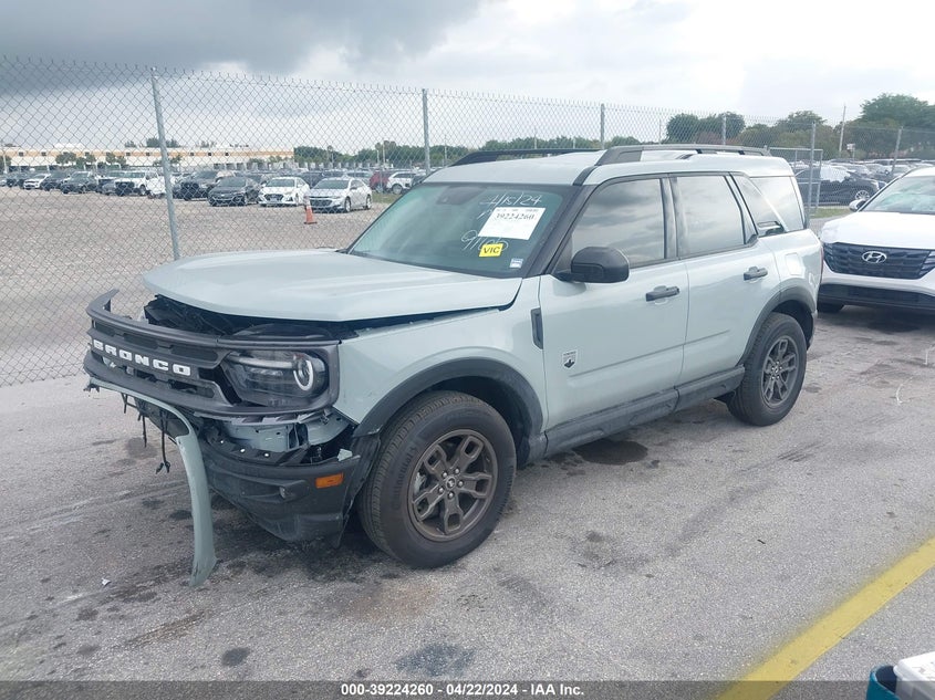 2023 Ford Bronco Sport Big Bend VIN: 3FMCR9B63PRD89165 Lot: 39224260