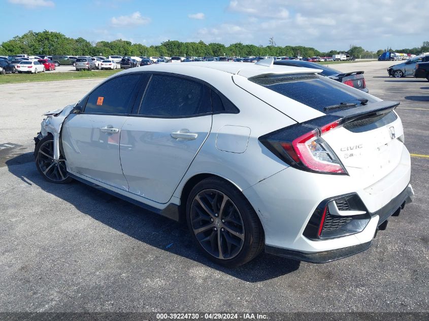 2021 Honda Civic Sport Touring VIN: SHHFK7H9XMU206643 Lot: 39224730