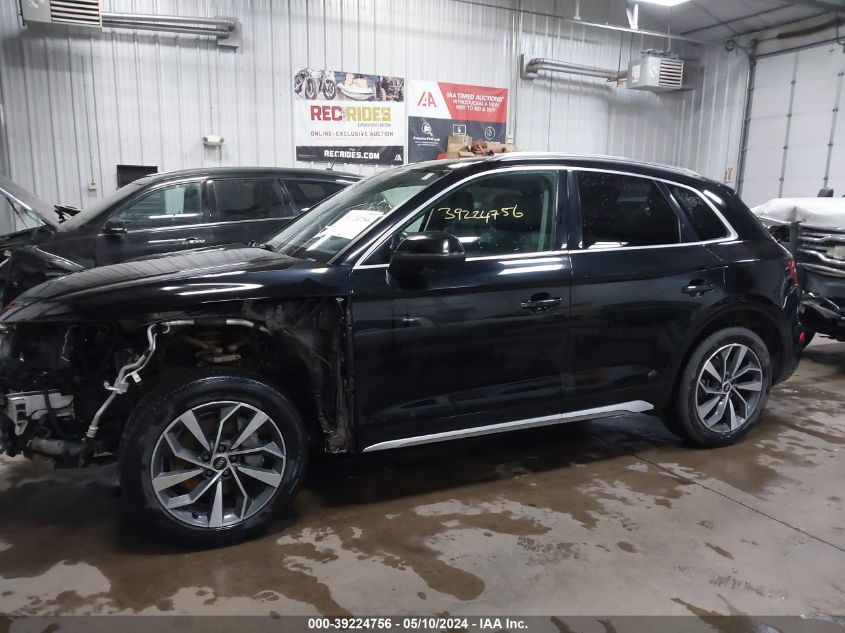 2021 Audi Q5 Premium Plus 45 Tfsi Quattro S Tronic VIN: WA1BAAFY1M2016561 Lot: 39224756