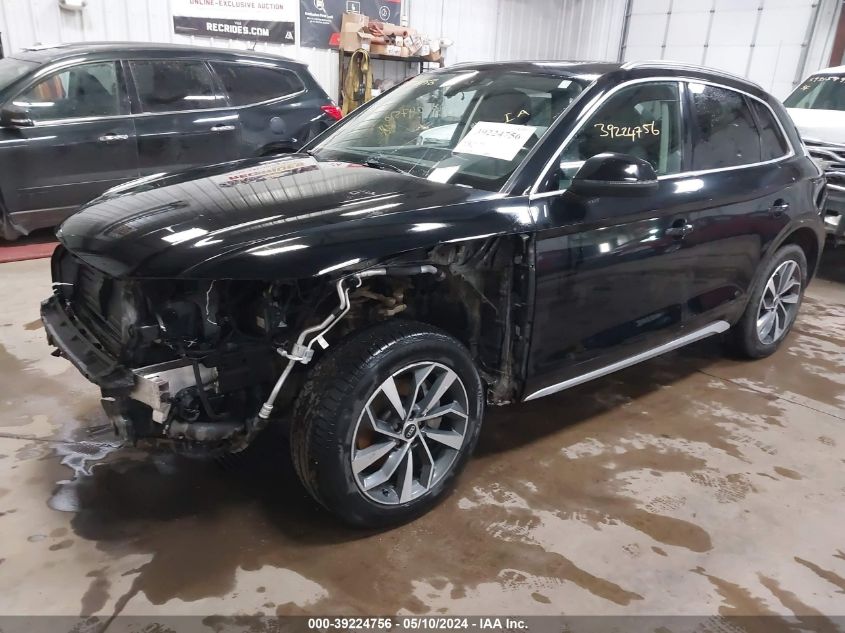 2021 Audi Q5 Premium Plus 45 Tfsi Quattro S Tronic VIN: WA1BAAFY1M2016561 Lot: 39224756