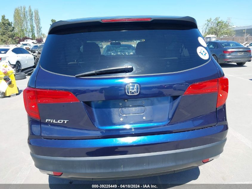 2017 Honda Pilot Lx VIN: 5FNYF5H10HB003036 Lot: 39225449