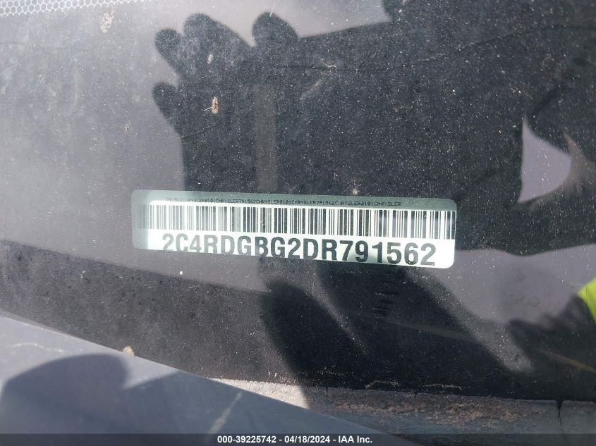 2013 Dodge Grand Caravan Se VIN: 2C4RDGBG2DR791562 Lot: 39225742