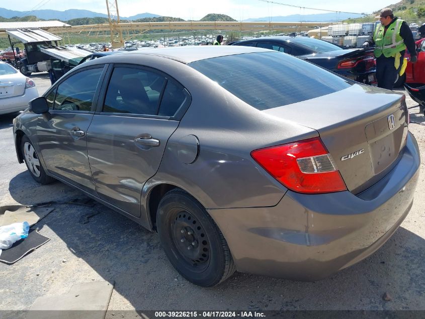 2012 Honda Civic Lx VIN: 2HGFB2F58CH589528 Lot: 39226215