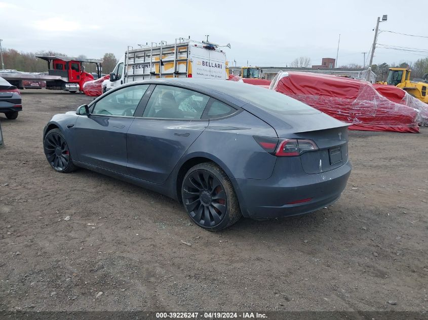 2022 Tesla Model 3 Performance Dual Motor All-Wheel Drive VIN: 5YJ3E1EC0NF362071 Lot: 39226247