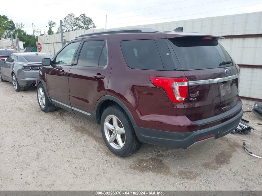 VIN 1FM5K7D80KGA04015 2019 FORD EXPLORER XLT