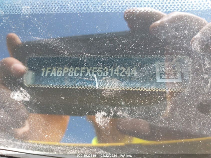 2015 Ford Mustang Gt Premium VIN: 1FA6T8CFXS5314244 Lot: 47871944