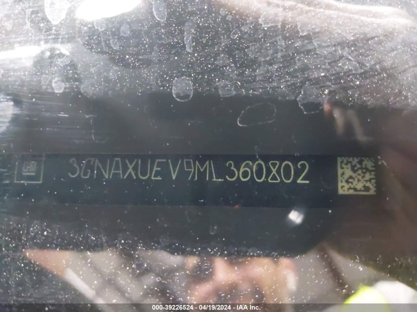 2021 Chevrolet Equinox Awd Lt VIN: 3GNAXUEV9ML360802 Lot: 50881684