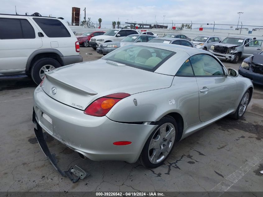 2004 Lexus Sc 430 VIN: JTHFN48Y940051093 Lot: 39226542