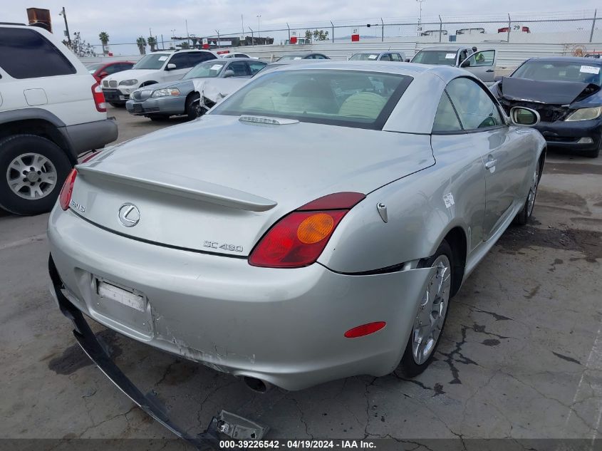 2004 Lexus Sc 430 VIN: JTHFN48Y940051093 Lot: 39226542