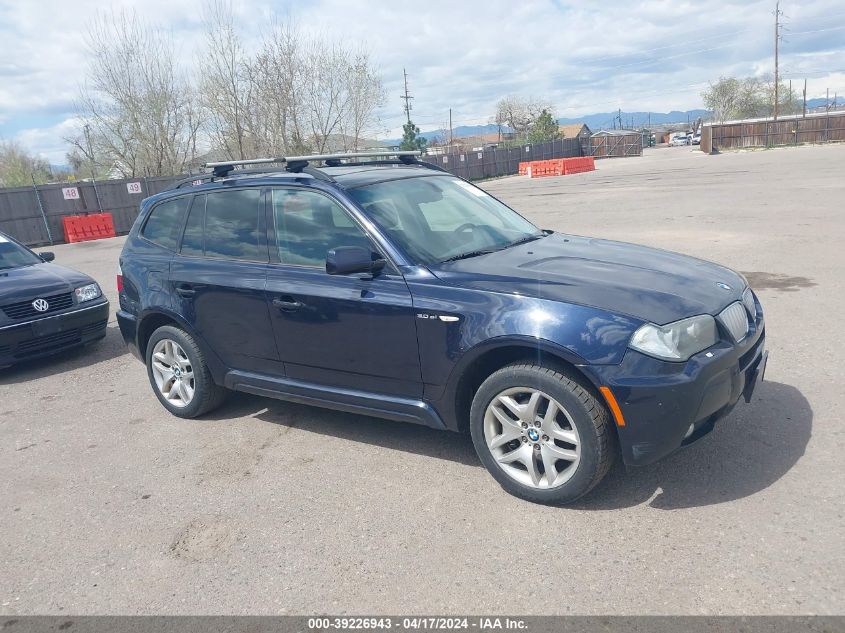 2008 BMW X3 3.0Si VIN: WBXPC93428WJ12271 Lot: 39226943