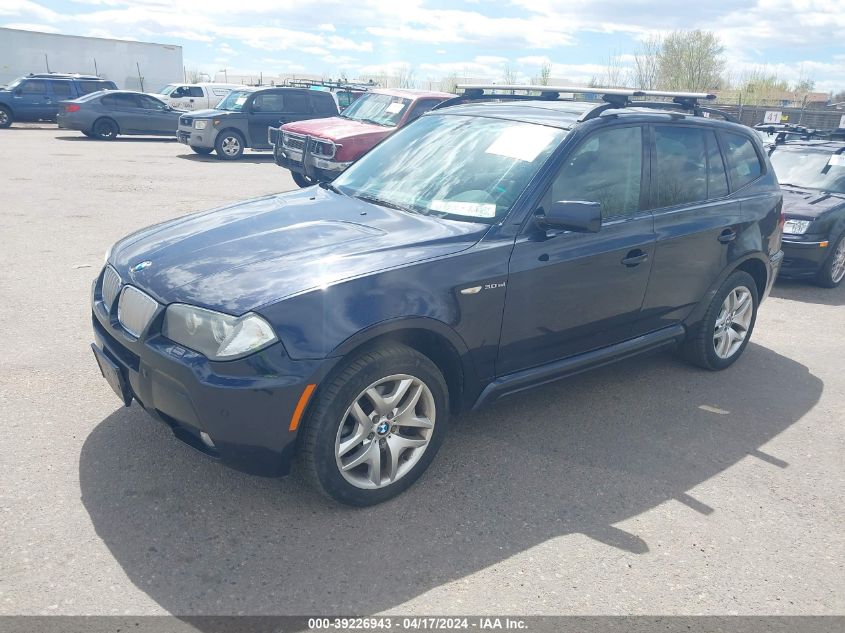 2008 BMW X3 3.0Si VIN: WBXPC93428WJ12271 Lot: 39226943