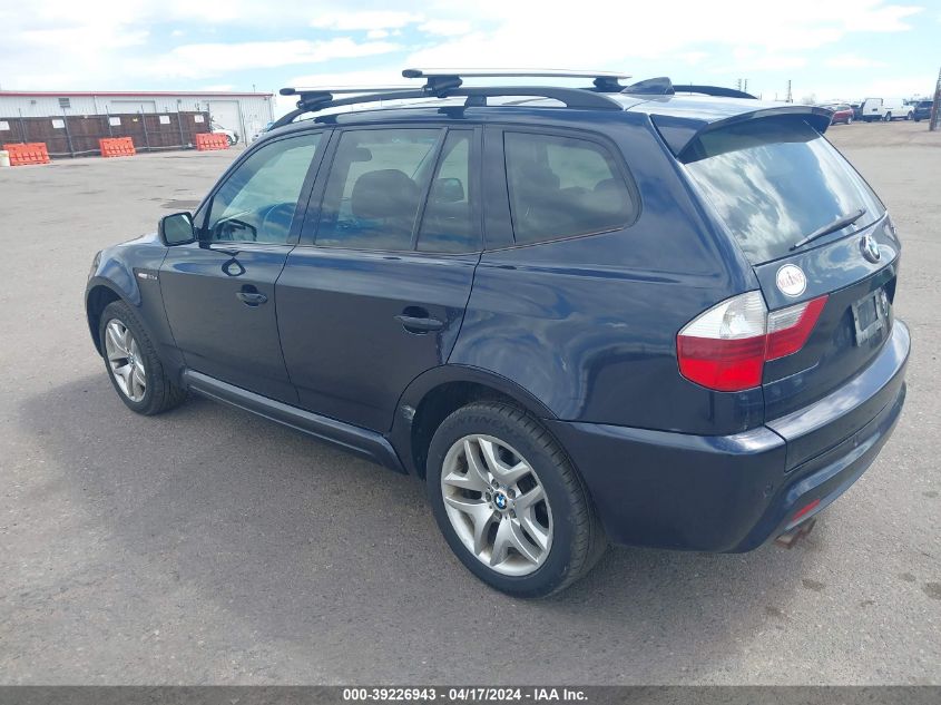 2008 BMW X3 3.0Si VIN: WBXPC93428WJ12271 Lot: 39226943