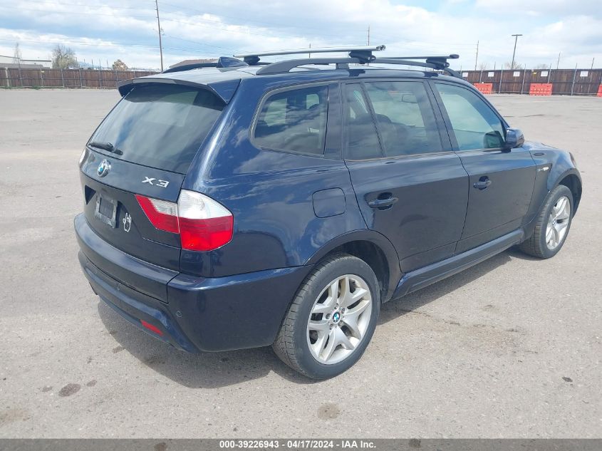 2008 BMW X3 3.0Si VIN: WBXPC93428WJ12271 Lot: 39226943