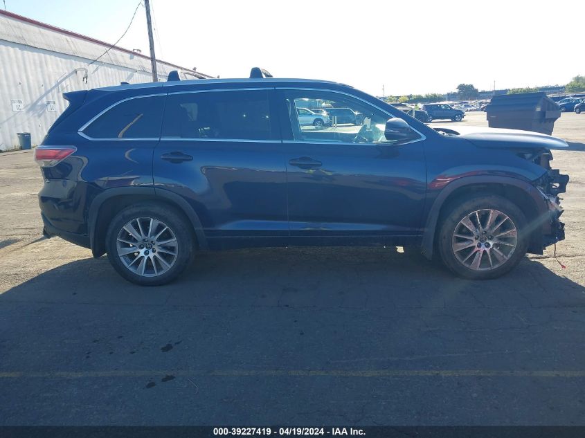 2016 Toyota Highlander Xle V6 VIN: 5TDJKRFHXGS240549 Lot: 39227419
