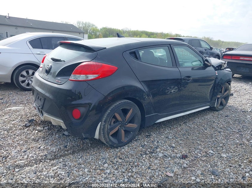2013 Hyundai Veloster Turbo W/Black VIN: KMHTC6AE2DU163762 Lot: 39227472