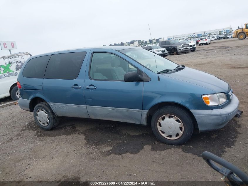 2000 Toyota Sienna Ce VIN: 4T3ZF19C2YU209403 Lot: 39227600