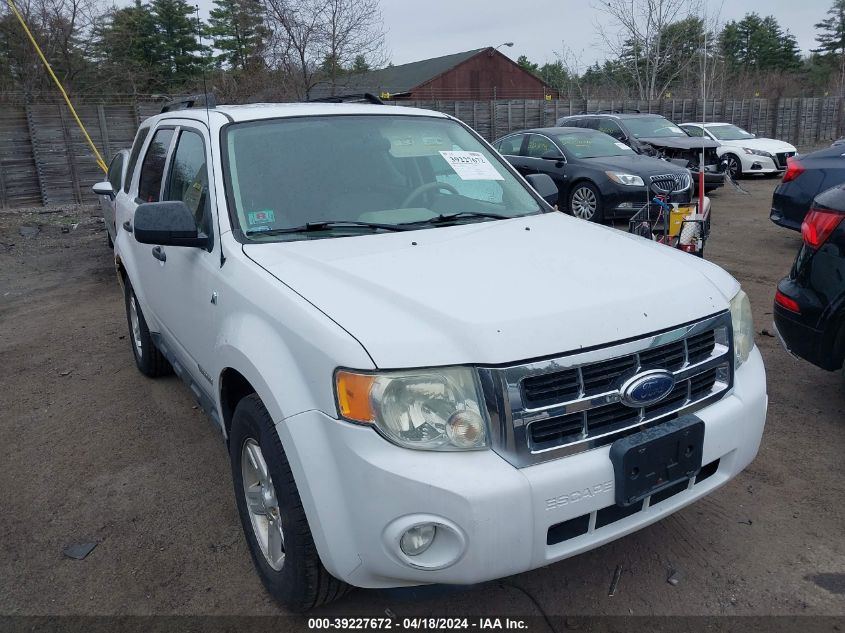 2008 Ford Escape Hybrid VIN: 1FMCU59H88KA12514 Lot: 39238285