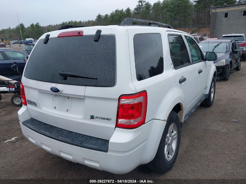 2008 Ford Escape Hybrid VIN: 1FMCU59H88KA12514 Lot: 39238285