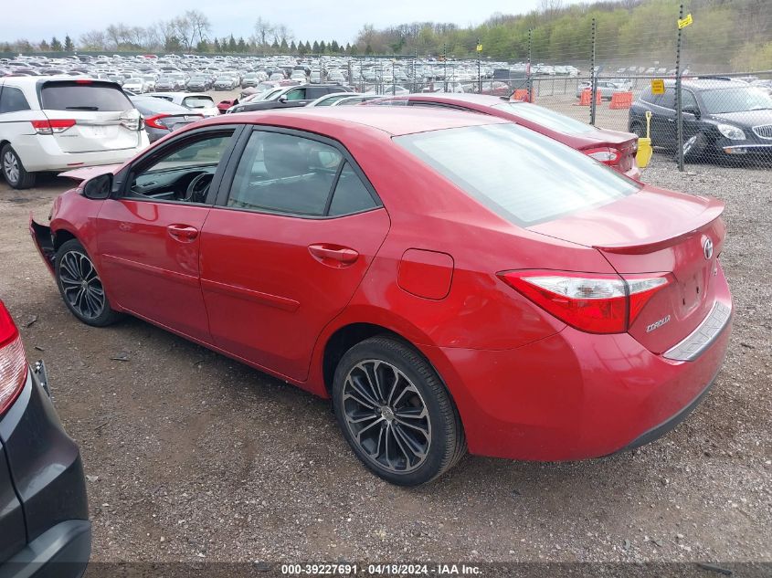 2015 Toyota Corolla S Plus VIN: 2T1BURHE3FC389300 Lot: 39227691