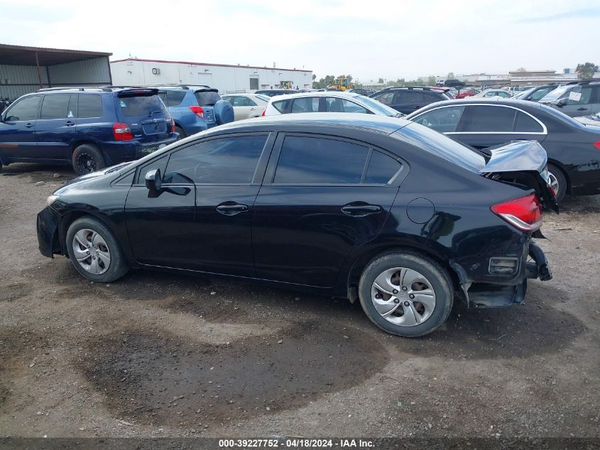 2014 Honda Civic Lx VIN: 19XFB2F50EE227822 Lot: 39254020