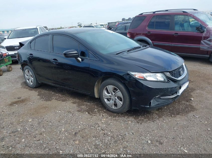 2014 Honda Civic Lx VIN: 19XFB2F50EE227822 Lot: 39254020