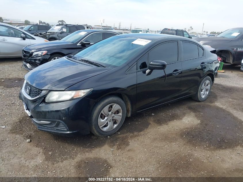 2014 Honda Civic Lx VIN: 19XFB2F50EE227822 Lot: 39254020