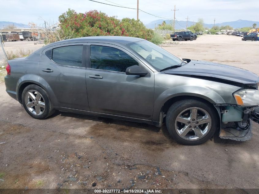 2013 Dodge Avenger Se VIN: 1C3CDZAB4DN687907 Lot: 39227772