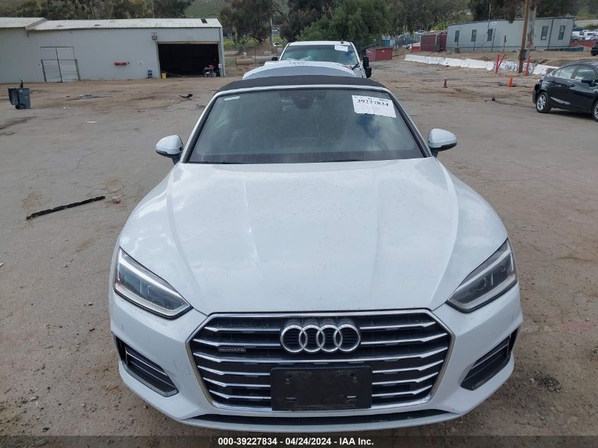 2018 Audi A5 2.0T Premium VIN: WAUYNGF54JN005252 Lot: 39227834