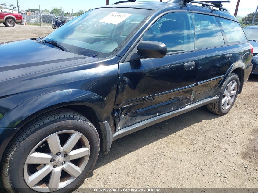 2008 Subaru Outback 2.5I/2.5I L.l. Bean Edition VIN: 4S4BP61C087349237 Lot: 39256976