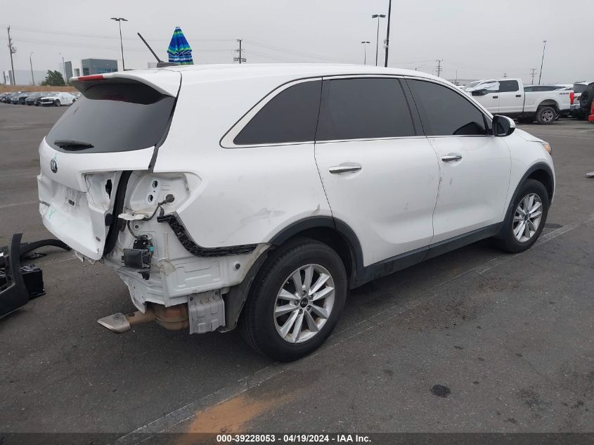 2019 Kia Sorento 2.4L Lx VIN: 5XYPG4A34KG566203 Lot: 39228053