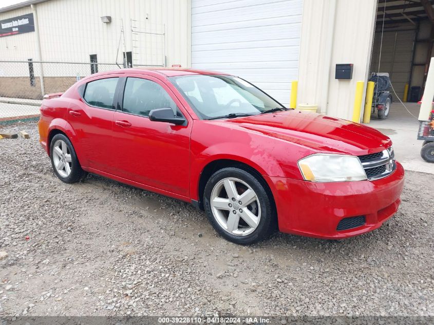 2013 Dodge Avenger Se VIN: 1C3CDZAB9DN644972 Lot: 39252443