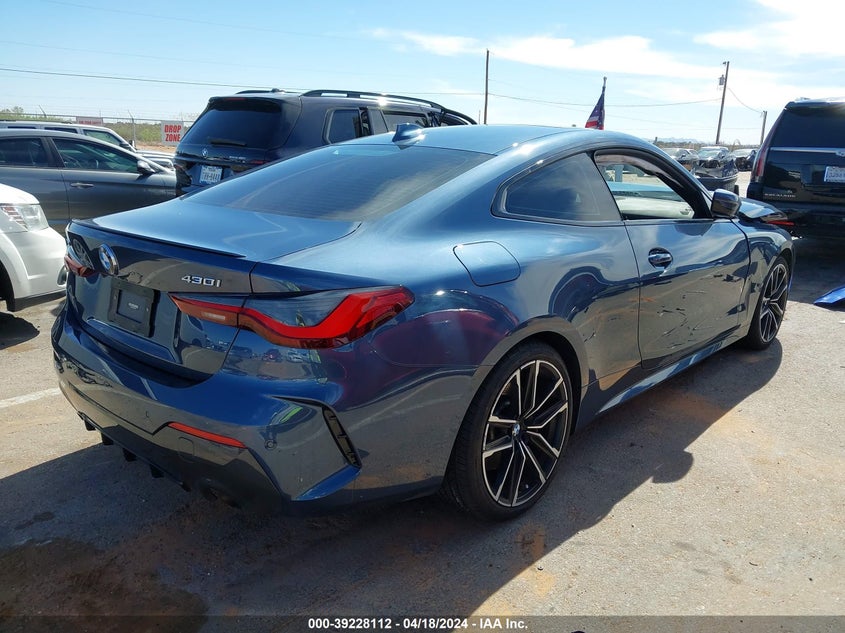 2022 BMW 430I xDrive VIN: WBA73AP0XNCK16393 Lot: 39228112