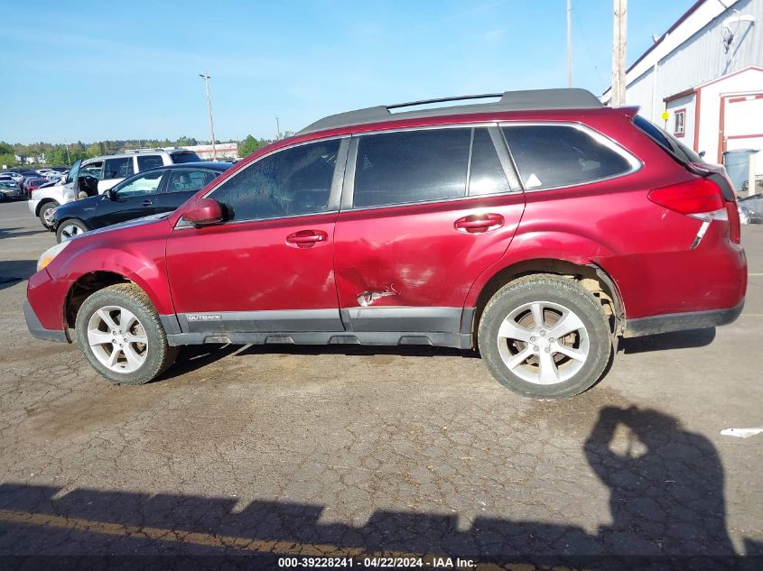 2014 Subaru Outback 2.5I Premium VIN: 4S4BRBDC4E3250647 Lot: 39228241