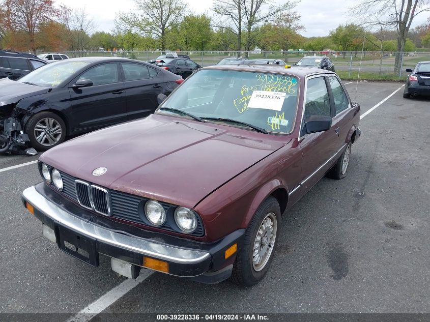 1985 BMW 325 E Automatic VIN: WBAAB6404F1212721 Lot: 39228336