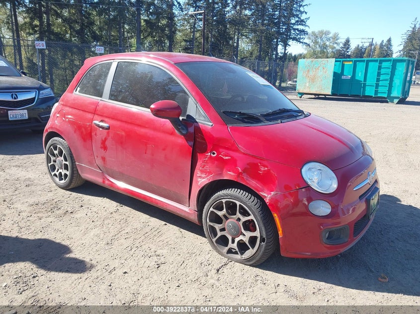 2013 Fiat 500 Sport VIN: 3C3CFFBR0DT663477 Lot: 39228378