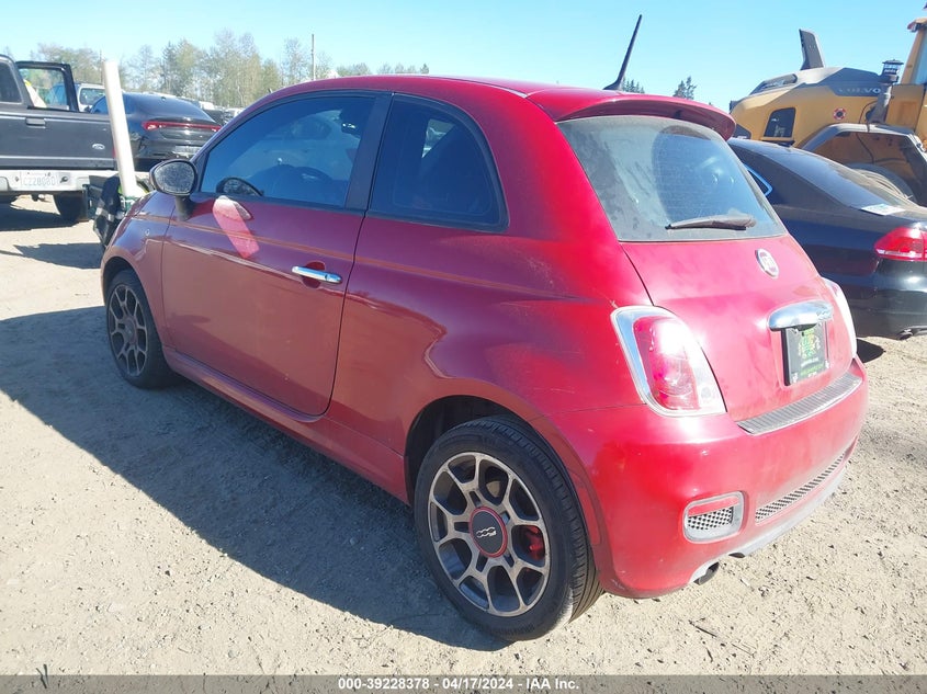 2013 Fiat 500 Sport VIN: 3C3CFFBR0DT663477 Lot: 39228378