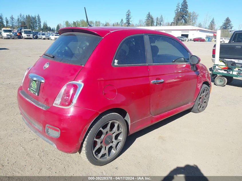 2013 Fiat 500 Sport VIN: 3C3CFFBR0DT663477 Lot: 39228378