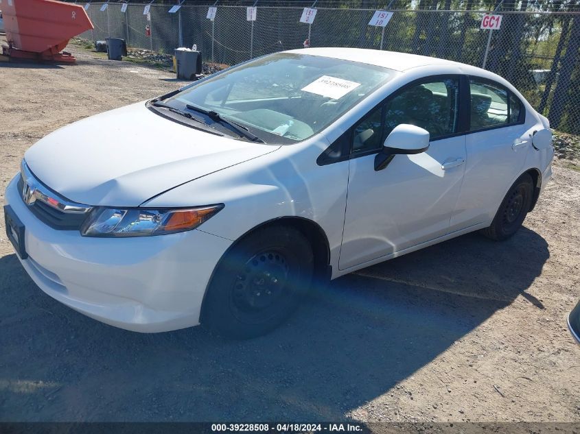 2012 Honda Civic Lx VIN: 2HGFB2F56CH560349 Lot: 39228508