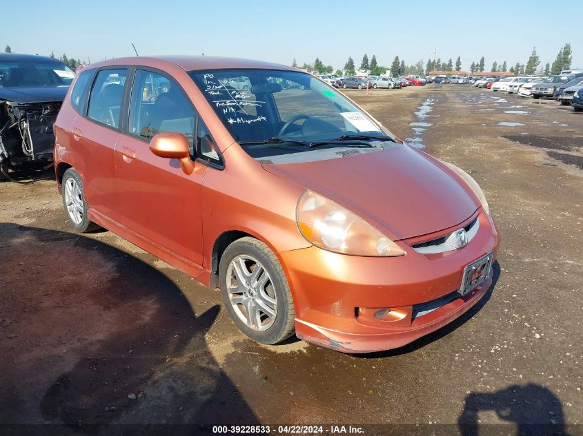 2007 Honda Fit Sport VIN: JHMGD38677S033992 Lot: 50233564