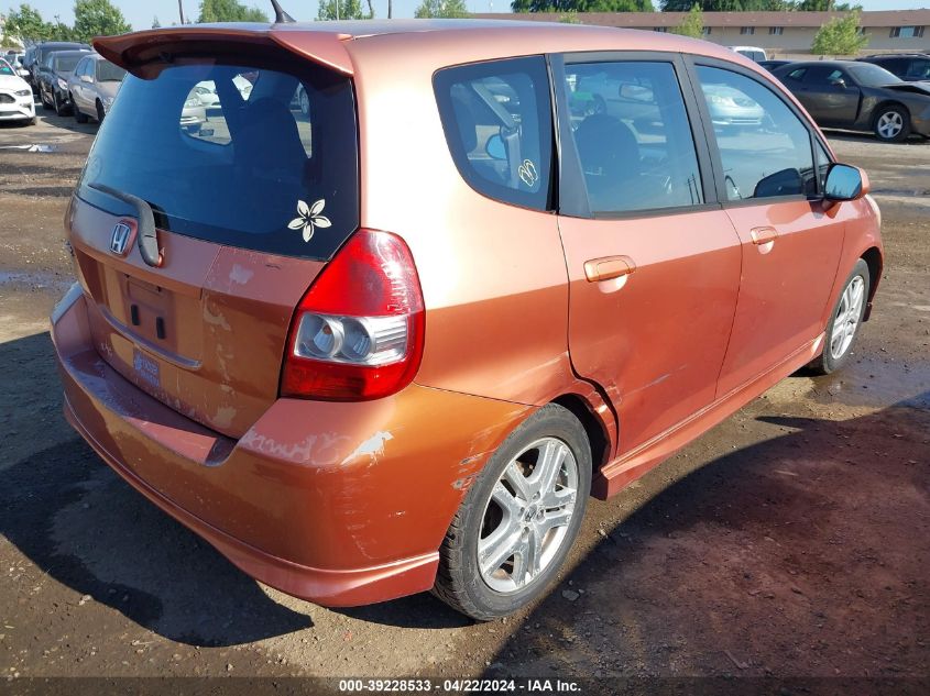 2007 Honda Fit Sport VIN: JHMGD38677S033992 Lot: 50233564