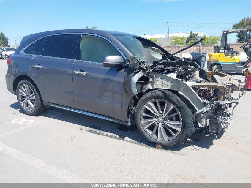 2018 Acura Mdx Technology Package Acurawatch Plus Pkg VIN: 5J8YD4H53JL022686 Lot: 39228646