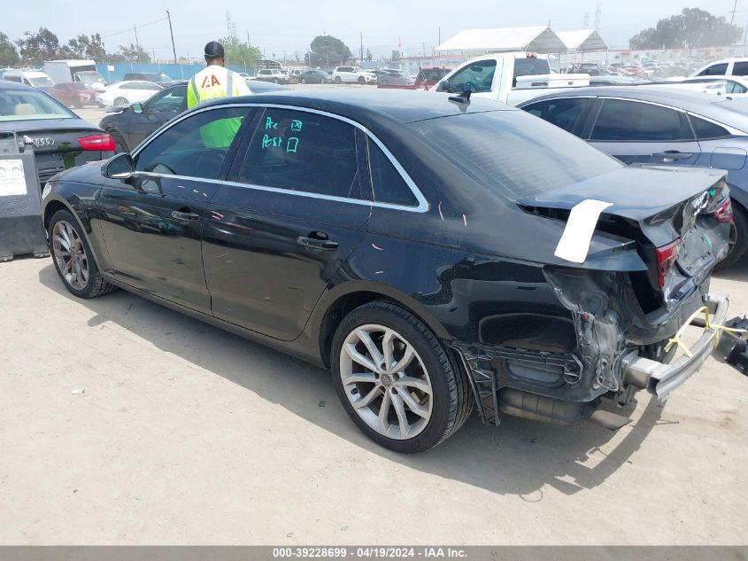 2019 Audi A4 40 Premium/40 Titanium Premium VIN: WAUGMAF42KA025236 Lot: 39228699