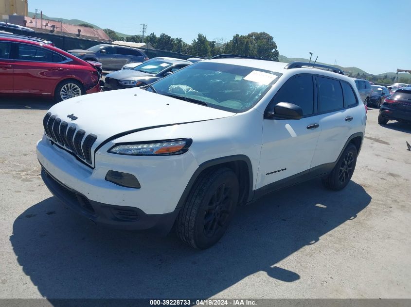 2016 Jeep Cherokee Sport VIN: 1C4PJMAB1GW374921 Lot: 39228733