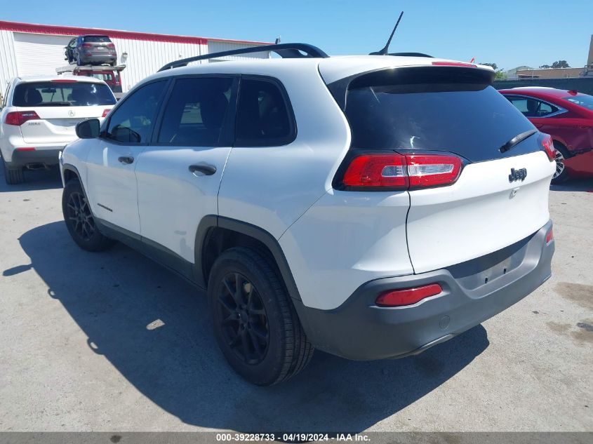 2016 Jeep Cherokee Sport VIN: 1C4PJMAB1GW374921 Lot: 39228733